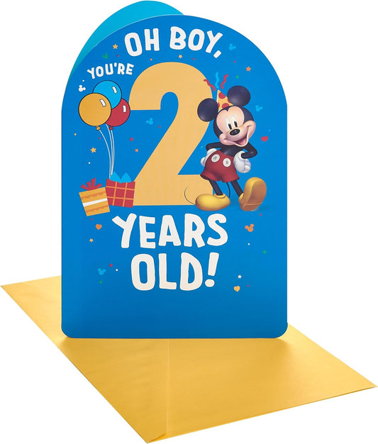 Disney Mickey Mouse Design 2nd Birthday Card