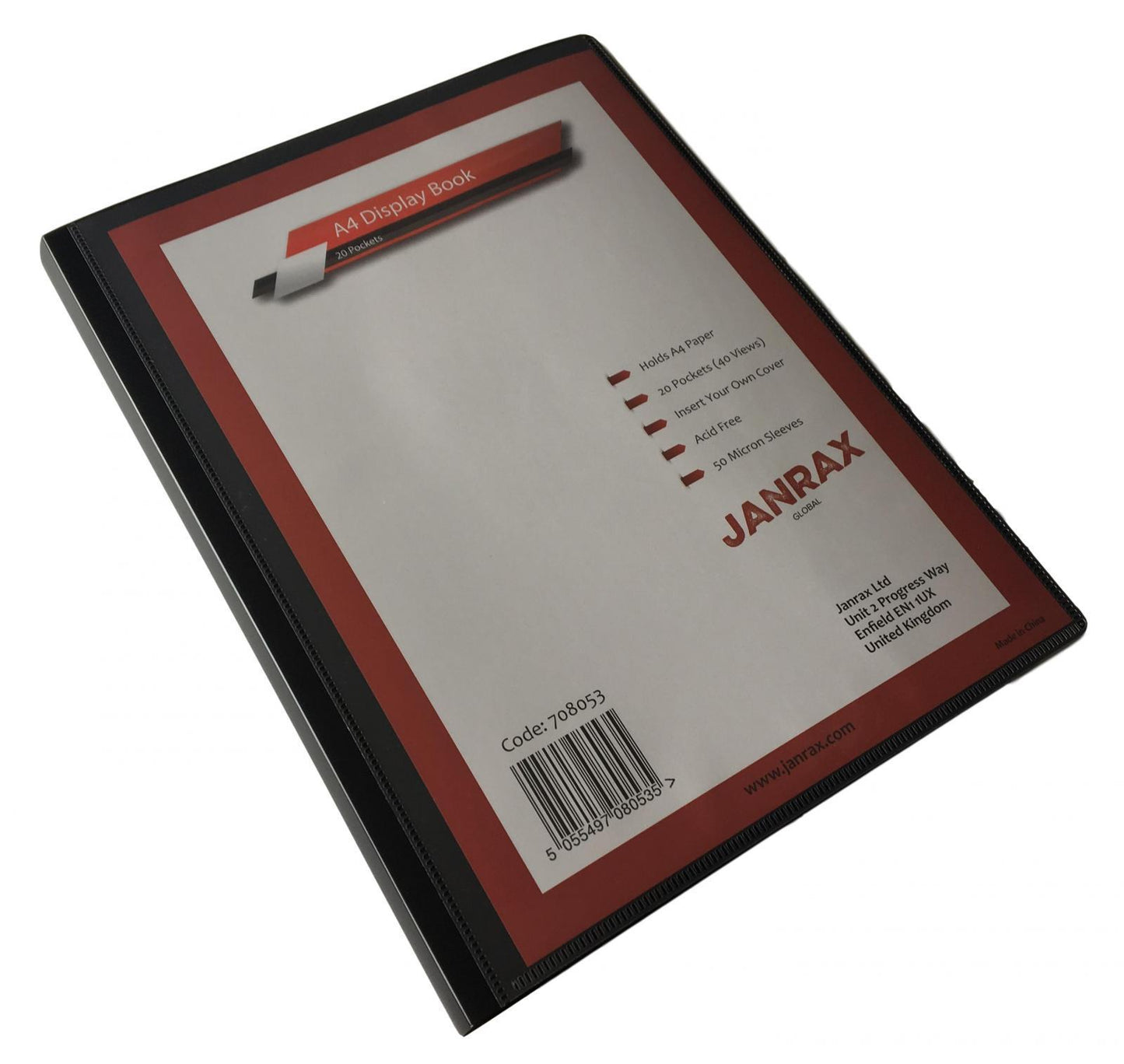 A4 Presentation Display Book 20 Pockets (40 Views) by Janrax