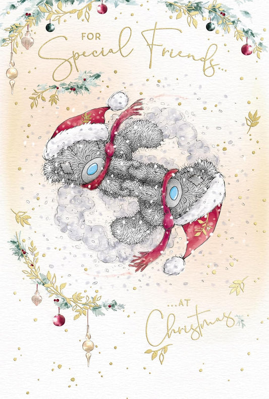Bears Dancing In The Snow Special Friends Christmas Card