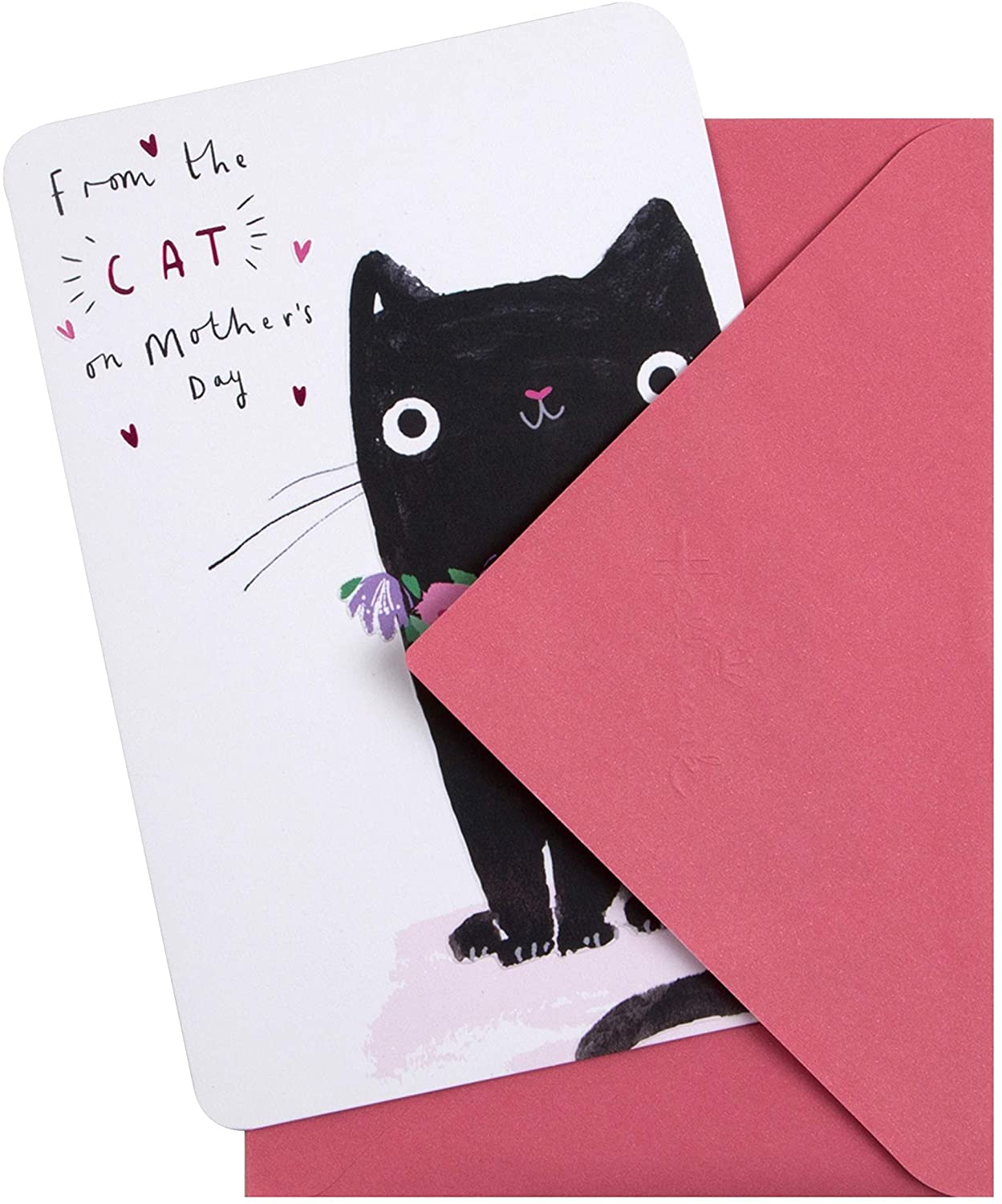 From The Cat Pink Foil Finished Mother's Day Card