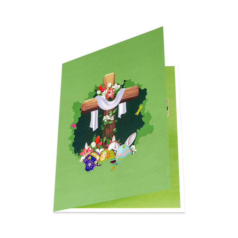 Cross Spring Scene Easter Blessings 3D Pop Up Card