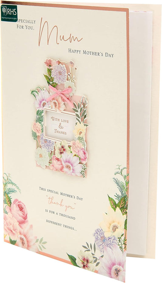 Perfume Bottle Design For Mum Mother's Day Large Card