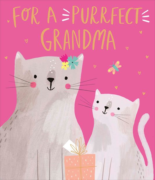 For a Purrfect Grandma Kitties Design Birthday Card