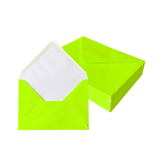 Pack of 1000 Vivid Zest Green 155x155mm Gummed Envelopes