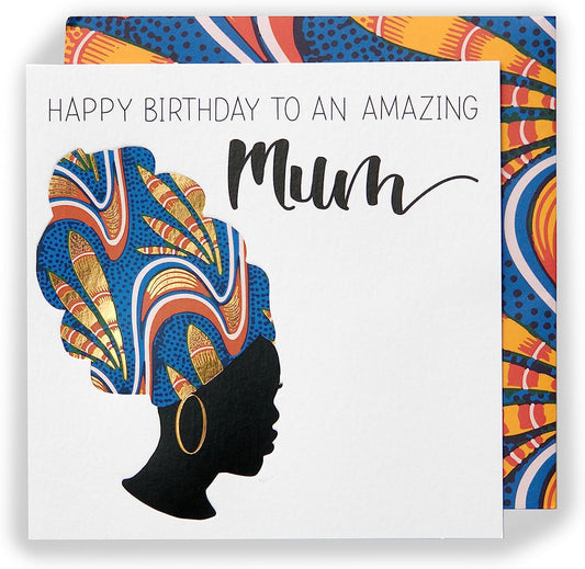 Kindred X Afrotouch Amazing Mum Blank Birthday Card