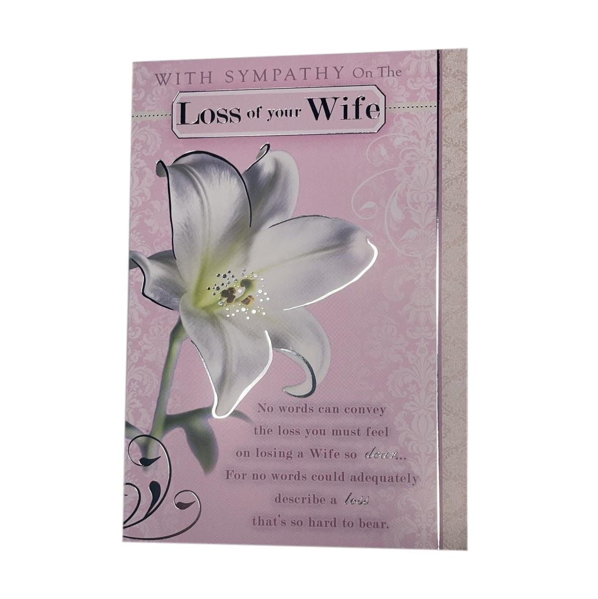Trauerkarte 'On The Sad Loss Of Your Husband' – Mit Tauben, Innen Blanko