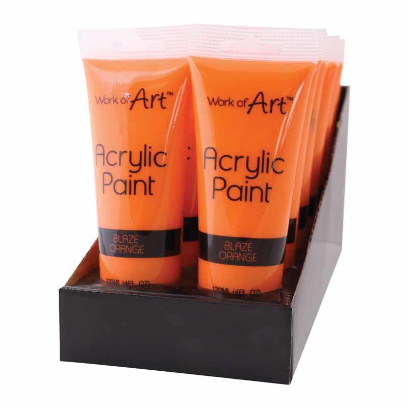 Blaze Orange Acrylic Paint 120ml