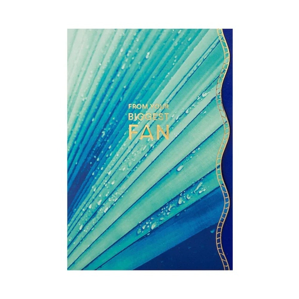 Turquoise Premium 'From Your Biggest Fan' Open Card Vivid Aura