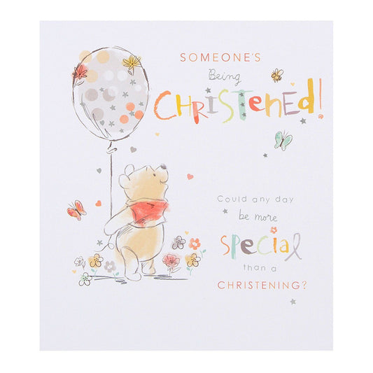 Disney Baby Winnie the Pooh Christening Card Someone Special 