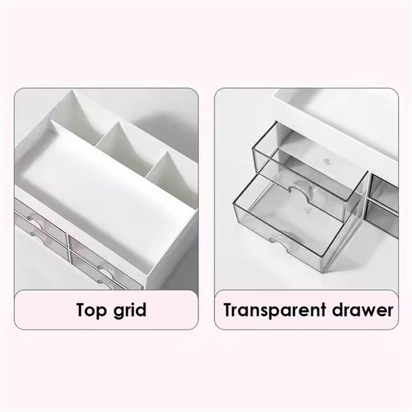 Plastic Stationery Desktop Storage Box 14.5 x 21 x 12.5cm