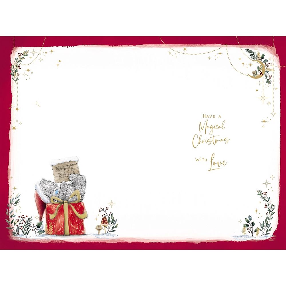 Bear Pulling Gift Best Dad Ever Christmas Card