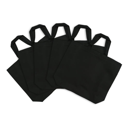 Pack of 100 Black Coloured 40x30x10cm Non-Woven Bags with Handle