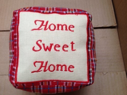 Door Stop Red Square - 'Home Sweet Home