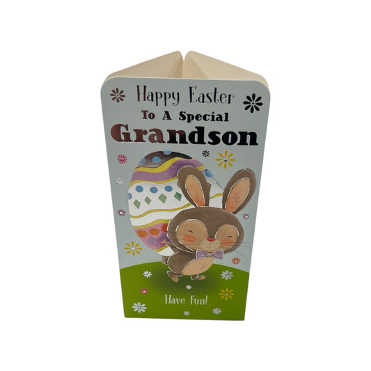 To A Special Grandson Bunny With Egg Easter Money Wallet Card