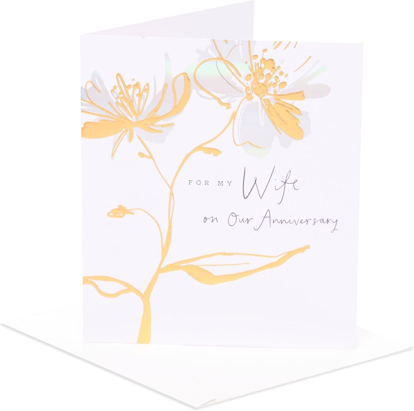 Flower Design From The Camden Collection Wife Wedding Anniversary Card