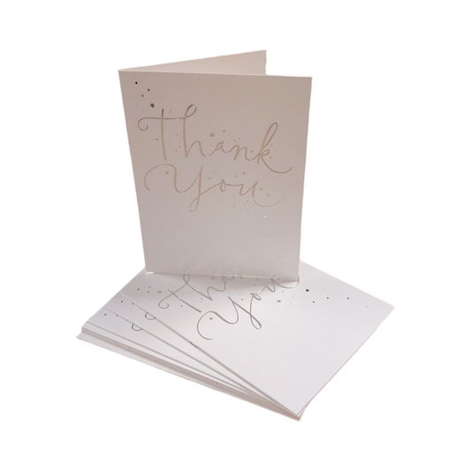 Pack of 10 Foil Finished Thank You Cards