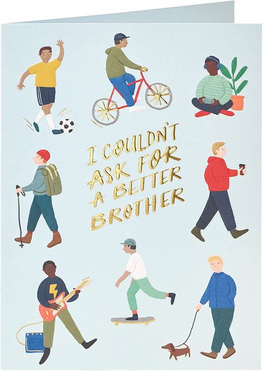 Modern Illustrations Brother Birthday Card