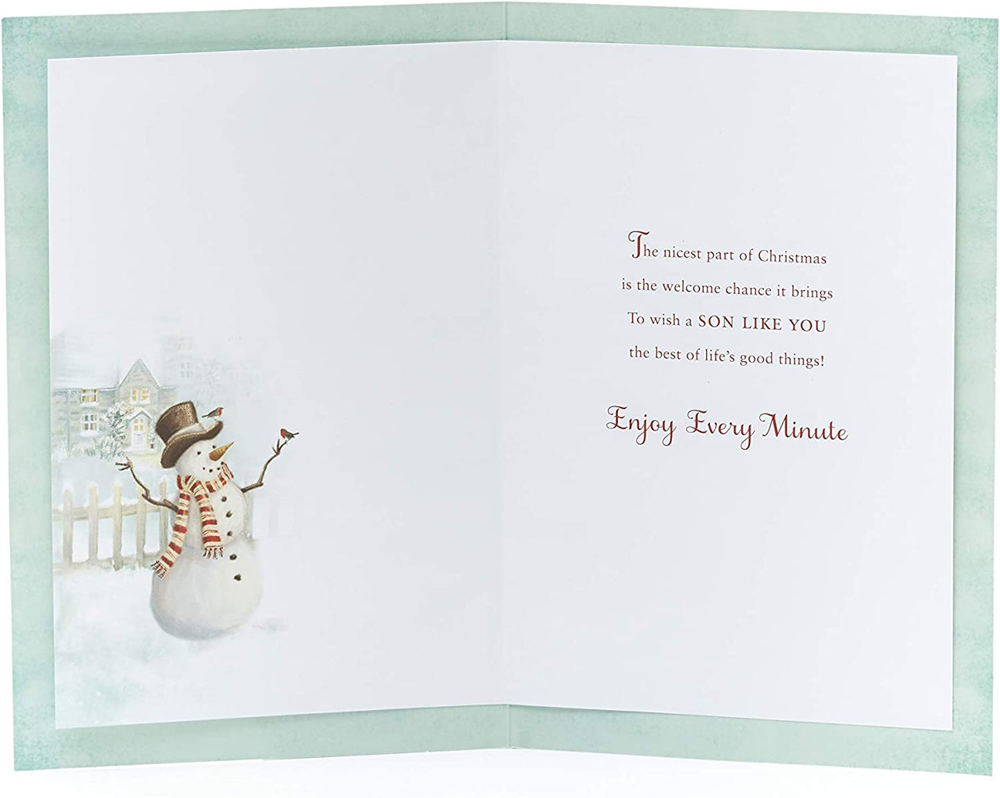 Son Christmas Card Santa Outdoor Scenic 