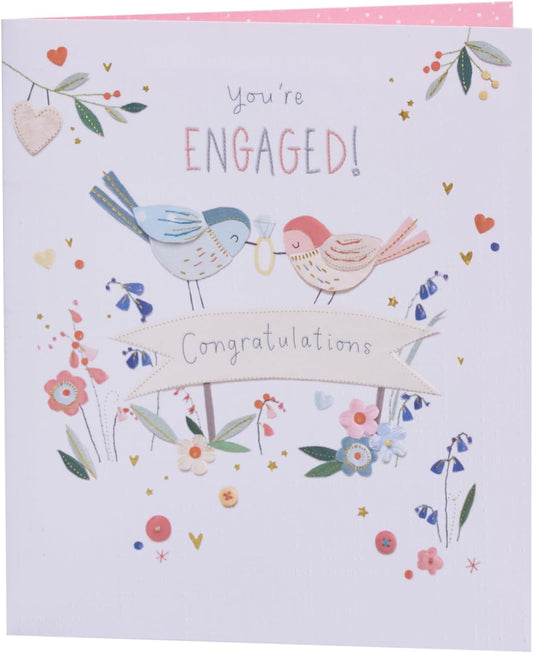 Birds Design Engagement Congratulations Card