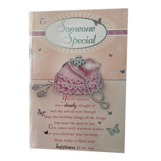 Someone Special Pink Purse Birthday Card 