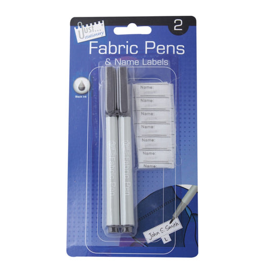 Pack of 2 Fabric Pens and Name Labels