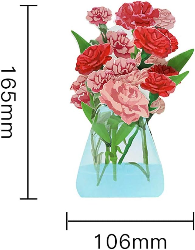 Blooming Tulip Wishes 3D Pop Up Greeting Card- Valentine's Birthday Anniversary