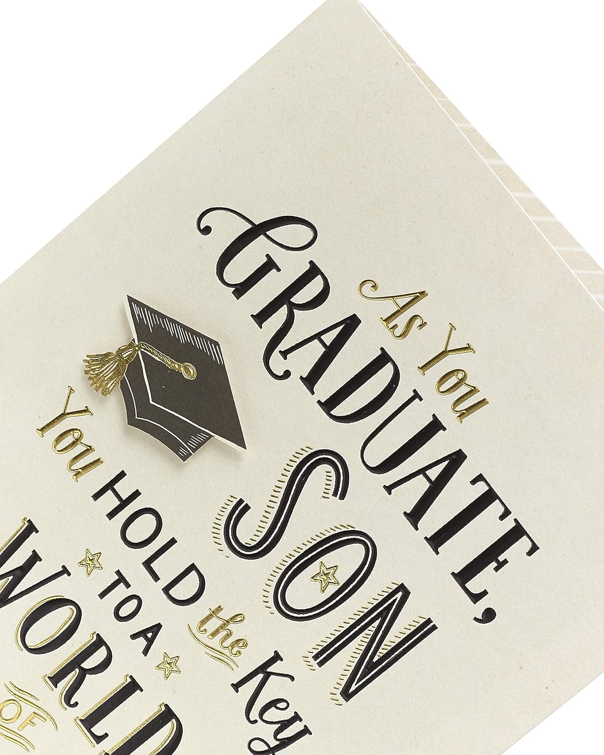Stylish Typography Son Graduation Congratulations Card