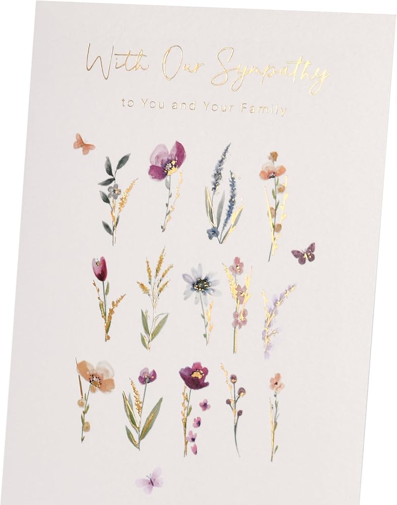 Delicate Flowers Design Sympathy Card