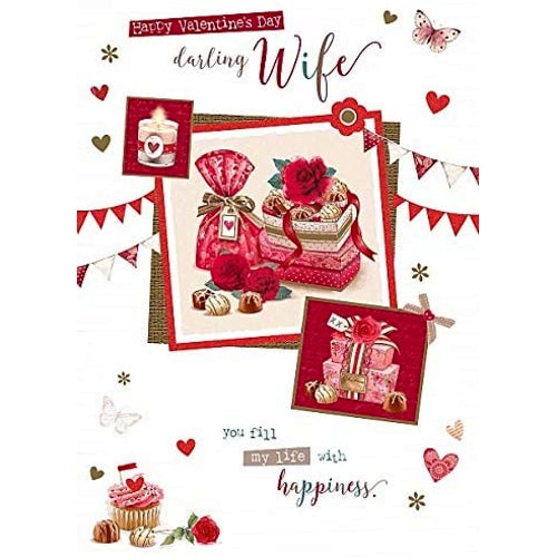 Darling Wife My Happiness Valentine's Day Card 