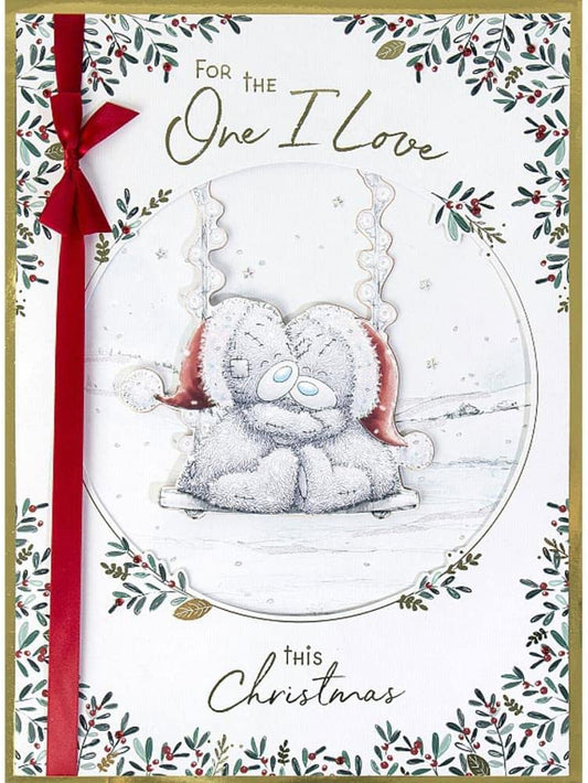 Bear On Swing One I Love Large Boxed Christmas Card