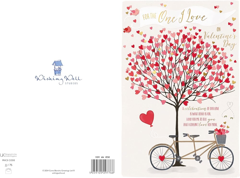 Tree With Heart Leaves For The One I Love Valentine's Day Card