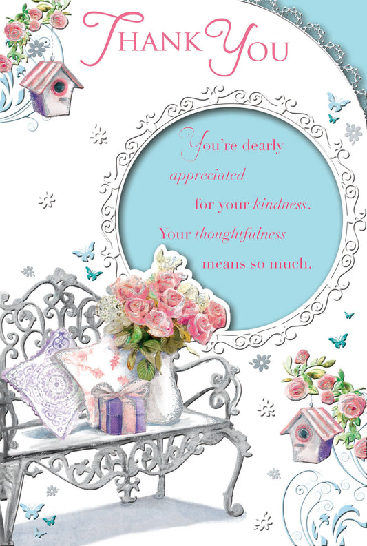 Flower Pot Design Thank You Celebrity Style Greeting Card