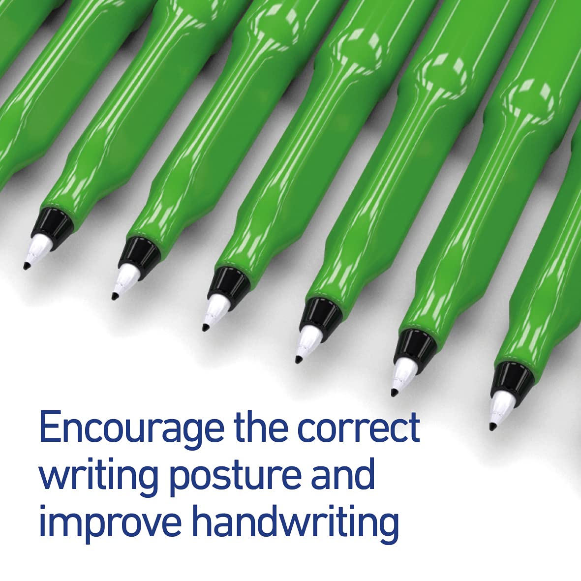 Box of 300 Swash KOMFIGRIP Handwriting Black Pens 