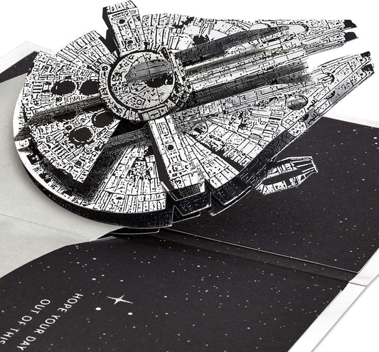 Star Wars Millennium Falcon 3D Pop-Up Any Occasion Birthday Fathers Day Card