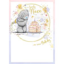 Bear Blowing Out Candle Niece Birthday Card