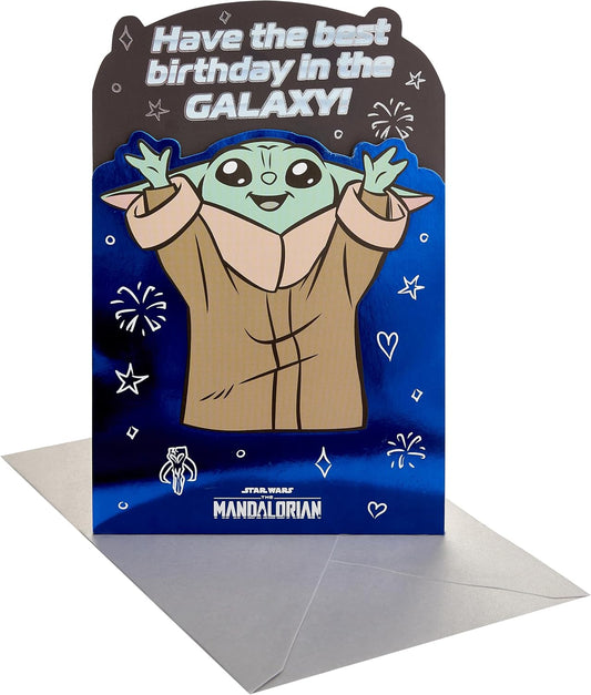 Star Wars Mandalorian Grogu Pop Up Design Birthday Card