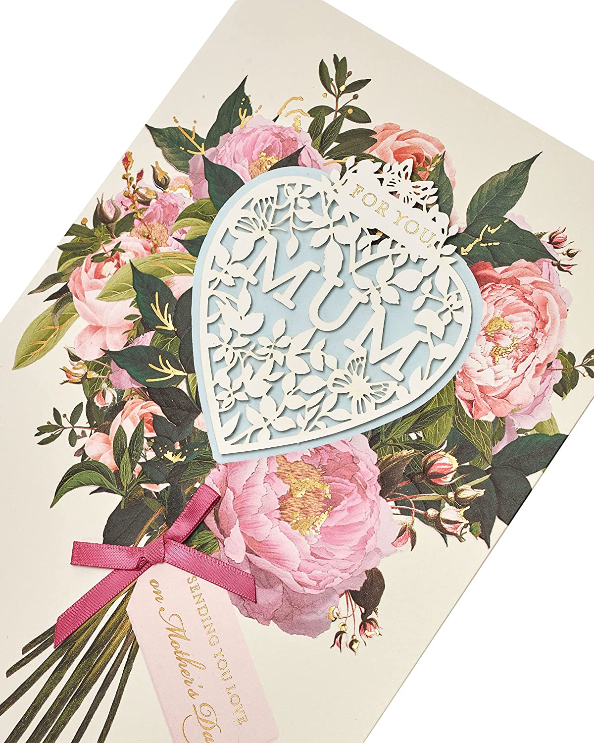 Bunch of Flowers Laser Cut Design Mother's Day card