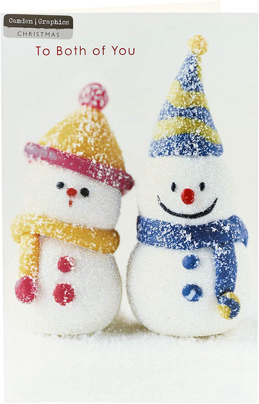 To Both of You Christmas Card Couple Snowman Card 