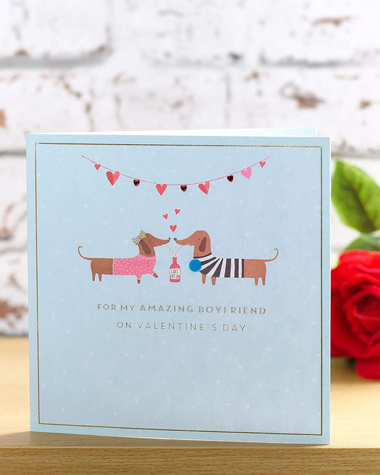 Amazing Boyfriend Cute Sausage Dog Valentine's Day Card