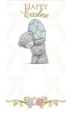 Bear Holding Egg Me to You Happy Easter Card