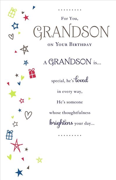 Grandson Birthday Card From The Thinking Of You Range