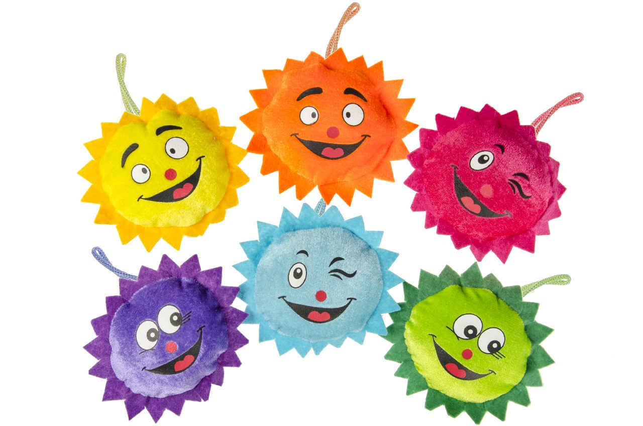 Pack of 6 Plushie Funny Suns 13.5cm