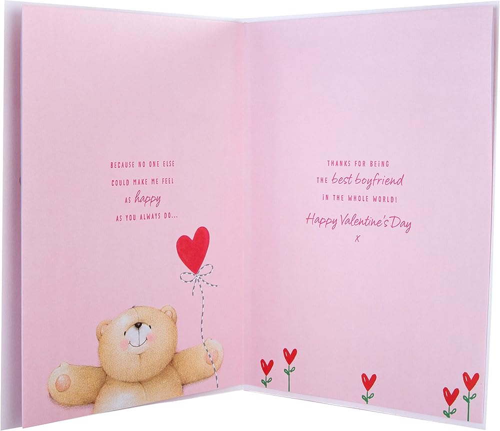 Adorable Forever Friends Design Luxury Boyfriend Valentine's Day Card