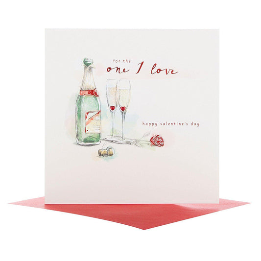 Hallmark One I Love Valentine's Day Card 'Champagne'