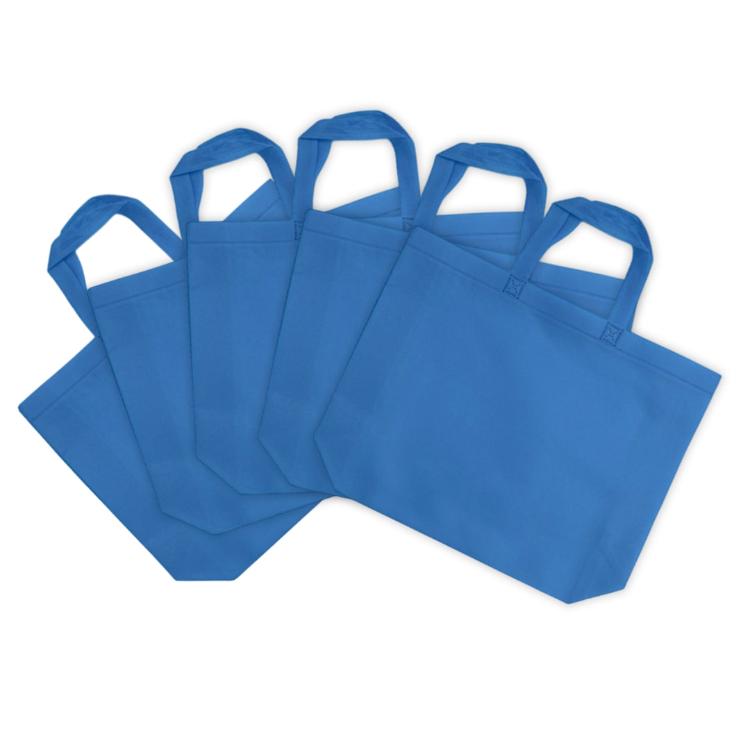 Pack of 50 Light Blue Coloured 40x30x10cm Non-Woven Bags with Handle