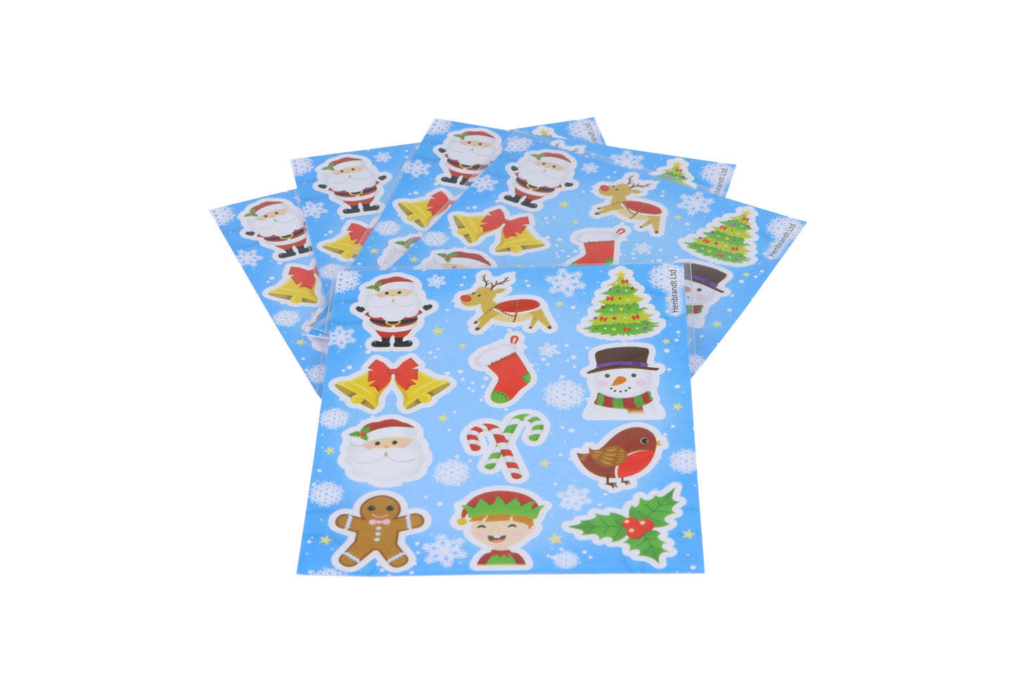 Sheet of 12 Christmas Sticker 10x11.5cm