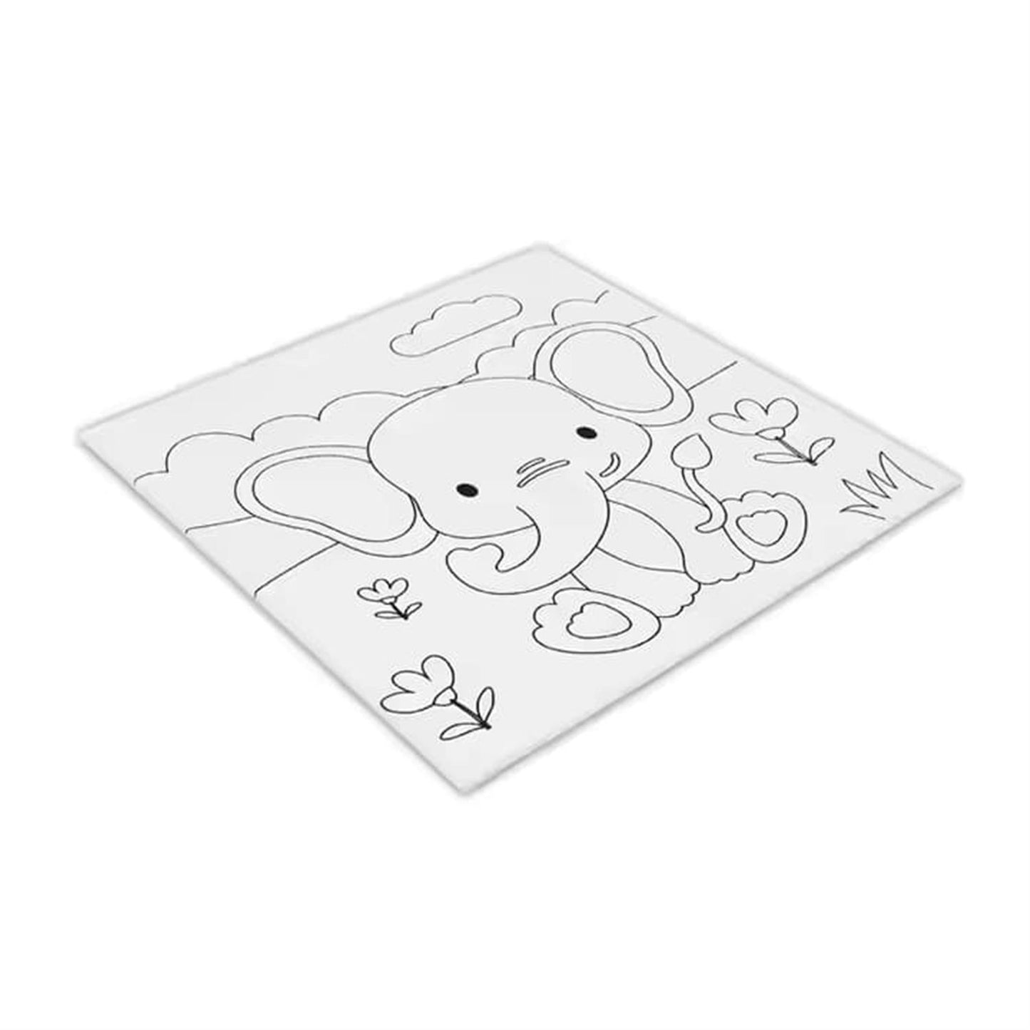25 x 30cm Pre Drawn Outline Canvas Paint For Kids