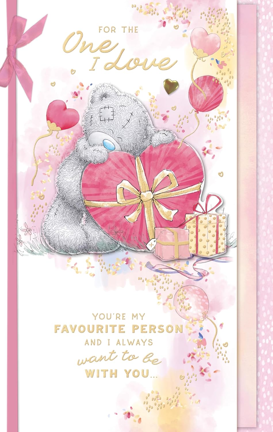 Bear With Heart One I Love Luxury Handmade Birthday Card
