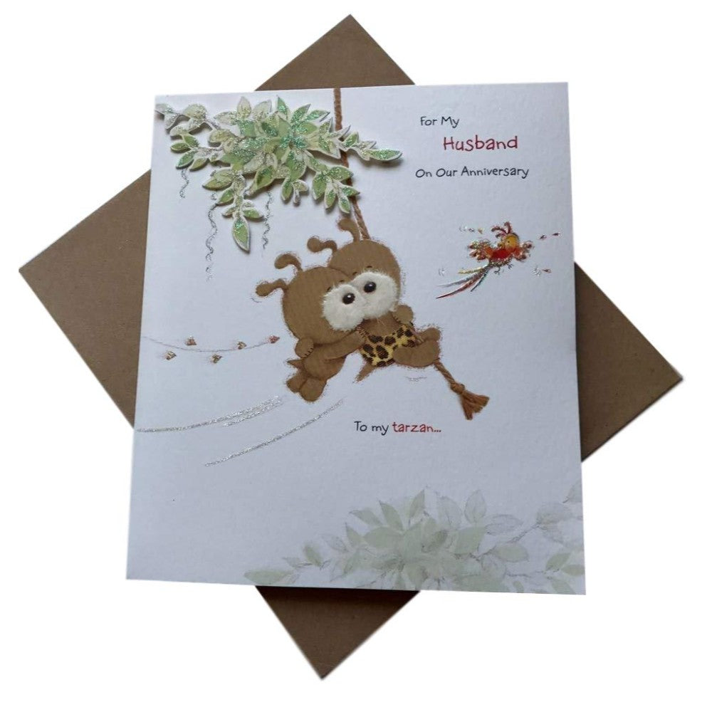 For My Husband Lots of Woof Wedding Anniversary Card