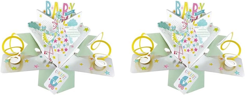 Congrats Baby Shower New Baby Pop-Up Second Nature 3D Cards (Pack of 2)